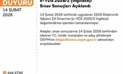 14 Şubat e-YDS sonuçları açıklandı mı?