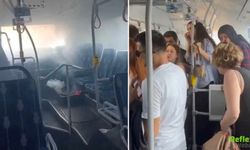 Metrobüste Dehşet Anları Alevler İçinde Kalan Araç Tahliye Edildi
