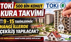 TOKİ 500 Bin Konut Kura Takvimi: 9-15 Tarihlerinde Hangi İllerde Çekiliş Yapılacak?