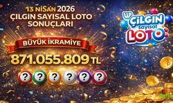 13 Nisan 2026 Çılgın Sayısal Loto Sonuçları: Büyük İkramiye 871.055.809 TL