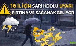 16 İl İçin Sarı Kodlu Uyarı! Fırtına Ve Sağanak Geliyor