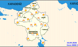 Ankara'da 16 Nisan Perşembe Günü Hava Durumu: Parçalı Bulutlu, Sıcaklık 20°C