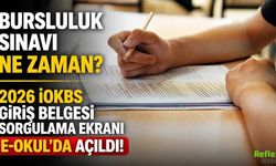 Bursluluk Sınavı Ne Zaman? 2026 İOKBS Giriş Belgesi E-Okul’da Açıldı
