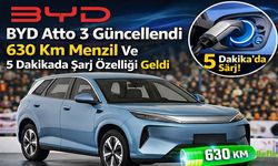 BYD Atto 3 Güncellendi 630 Km Menzil Ve 5 Dakikada Şarj Özelliği Geldi