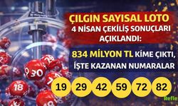 Çılgın Sayısal Loto 4 Nisan Çekiliş Sonuçları Açıklandı: 841 Milyon TL Kime Çıktı, İşte Kazanan Numaralar