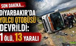 Son Dakika... Diyarbakır’da Yolcu Otobüsü Devrildi: 1 Ölü, 13 Yaralı
