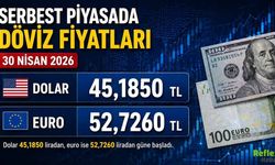 Serbest Piyasada Döviz Fiyatları 30 Nisan 2026