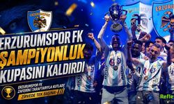 Erzurumspor FK Şampiyonluk Kupasını Kaldırdı