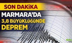 Son Dakika Marmara'da 3,8 Büyüklüğünde Deprem