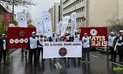 Hür İşçi Sendikaları Konfederasyonu Taksim’de 1 Mayıs Mesajı Verdi
