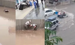 Ankara’yı Sağanak Vurdu! Yollar Göle Döndü, Araçlar Sürüklendi