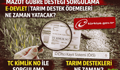 Mazot Gübre Desteği Ödemeleri Ne Zaman Yatacak? e Devlet Sorgulama Ekranı