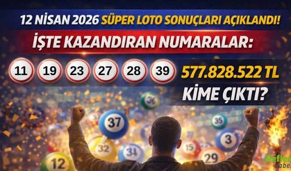 12 Nisan 2026 Süper Loto Sonuçları Açıklandı! İşte Kazandıran Numaralar: 577.828.522 TL Kime Çıktı?