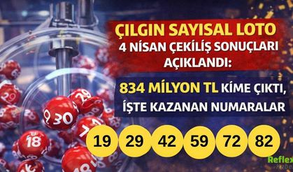 Çılgın Sayısal Loto 4 Nisan Çekiliş Sonuçları Açıklandı: 841 Milyon TL Kime Çıktı, İşte Kazanan Numaralar