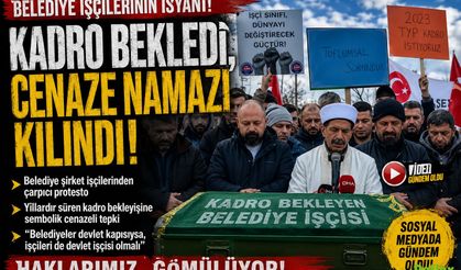 Belediye İşçileri Haklarını Musallada Aradı