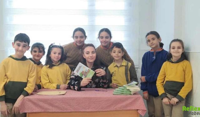 Minik Yazarlar Kitap Yazdı Geliriyle Köy Okuluna Kütüphane Kurulacak