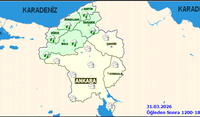 Ankara'da Yağışlı Hava Etkili Olacak: Sıcaklıklar Artıyor