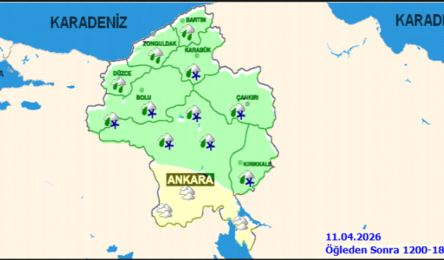 Ankara'da 11 Nisan Cumartesi Hava Durumu: Yağmur ve Yükseklerde Kar Bekleniyor