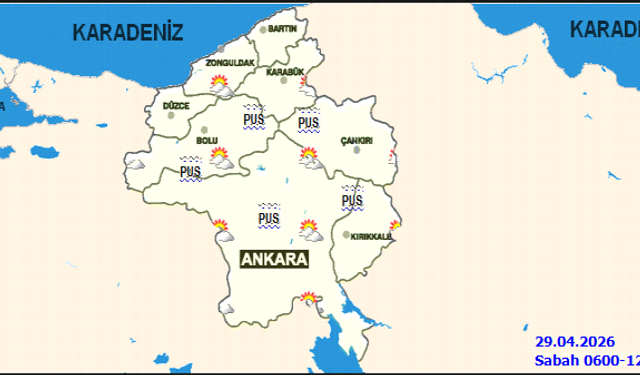 Ankara'da 29 Nisan Hava Durumu: Parçalı Bulutlu, Sıcaklık 7-21 Derece