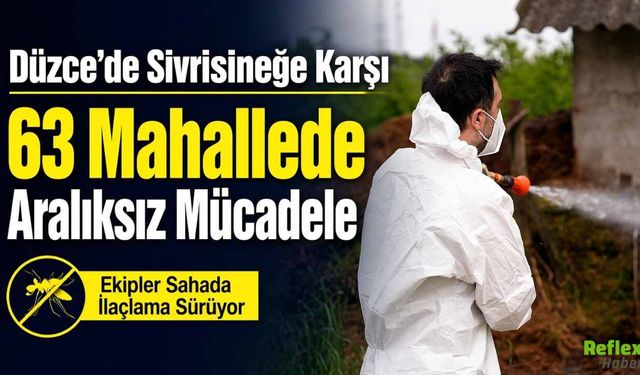 Düzce’de Sivrisineğe Karşı 63 Mahallede Aralıksız Mücadele