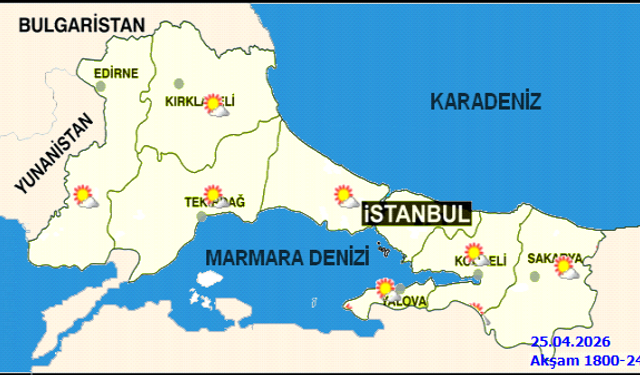 İstanbul'da 26 Nisan Pazar Günü Hava Durumu: Az Bulutlu ve Açık