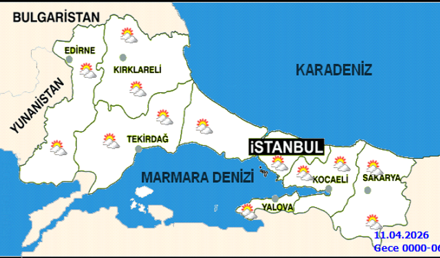 İstanbul'da 5 Günlük Hava Durumu: Yağış ve Don Riski