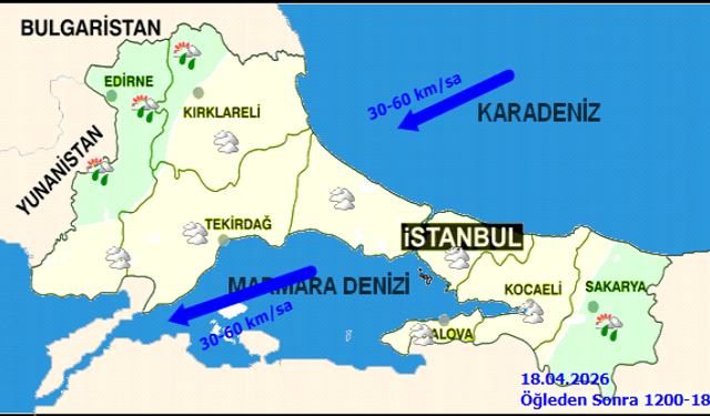 İstanbul'da 5 Günlük Hava Durumu: Yağış ve Rüzgar Uyarısı