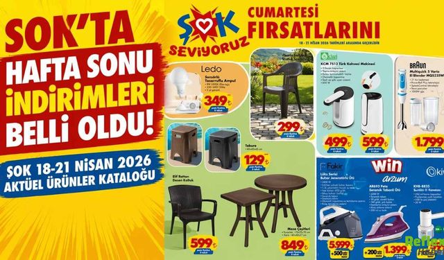 ŞOK’ta Hafta Sonu İndirimleri Belli Oldu: 18-21 Nisan 2026 Aktüel Ürünler Kataloğu
