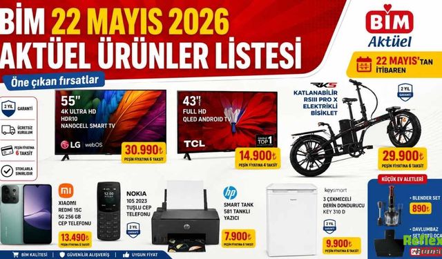 BİM 22 Mayıs 2026 Aktüel Ürünler Listesi