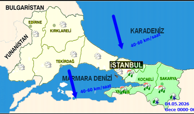 İstanbul'da Kuvvetli Rüzgar ve Yağış Bekleniyor: 5 Günlük Hava Tahmini