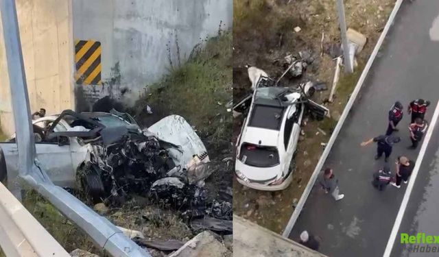 Mersin’de Otomobil Direğe Çarptı: 1 Ölü 1 Yaralı