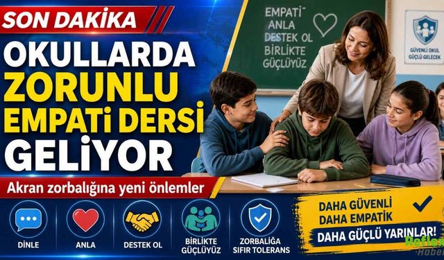 Okullarda Zorunlu Empati Dersi Geliyor: Akran Zorbalığına Yeni Önlemler