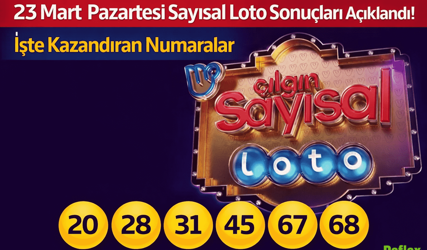 23 Mart Pazartesi Sayısal Loto Sonuçları Açıklandı! İşte Kazandıran Numaralar