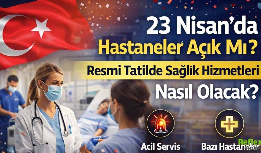 23 Nisan’da Hastaneler Açık Mı? Resmi Tatilde Sağlık Hizmetleri Nasıl Olacak