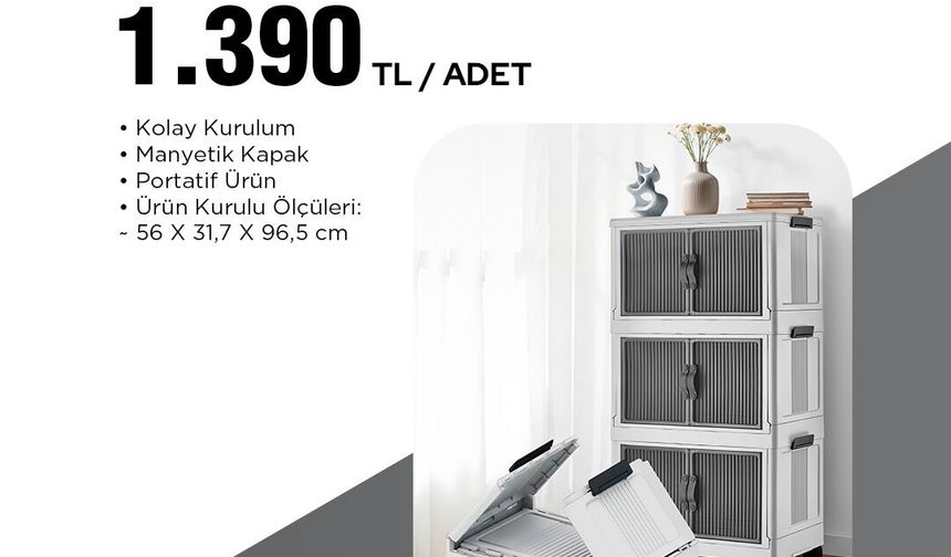 BİM'den 10 Nisan'da Yeni Aktüel Ürünler: Katlanır Dolaplar Raflarda