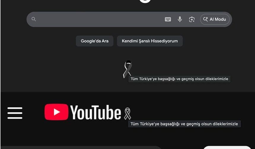 Google ve YouTube'dan Türkiye'ye Destek Mesajı