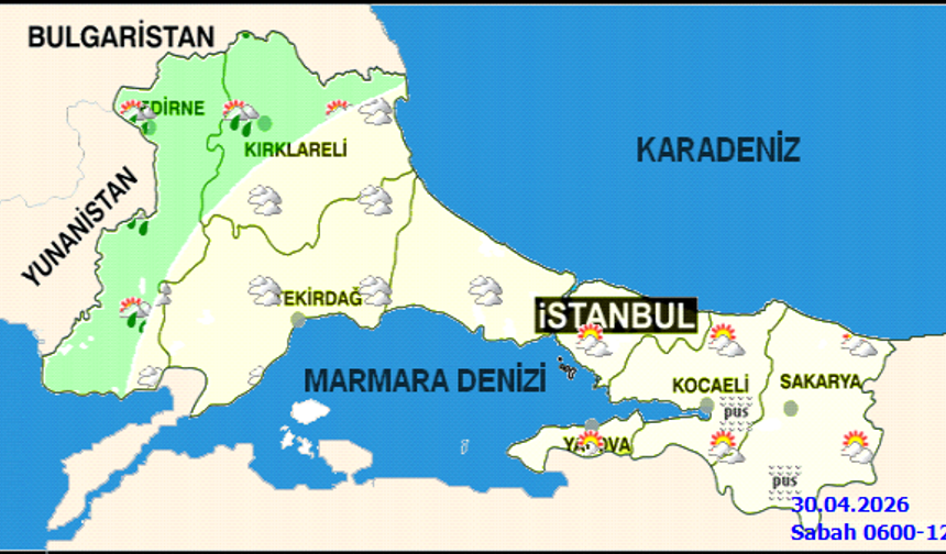İstanbul'da 30 Nisan Hava Durumu: Parçalı Bulutlu Başlangıç, Yağışlı Günler Geliyor
