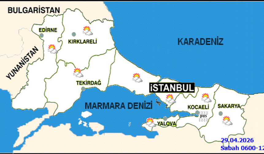İstanbul'da 5 Günlük Hava Durumu: Parçalı Bulutlu Başlangıç, Sonrası Yağışlı