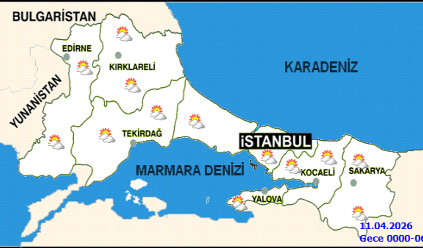 İstanbul'da 5 Günlük Hava Durumu: Yağış ve Don Riski