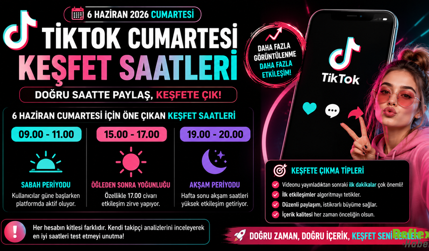 Tiktok Cumartesi Bugüne Özel Keşfet Saatleri 6 Haziran