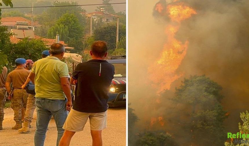 Fethiye'de Orman Yangını Kontrolden Çıktı! Mahalle Tahliye Ediliyor