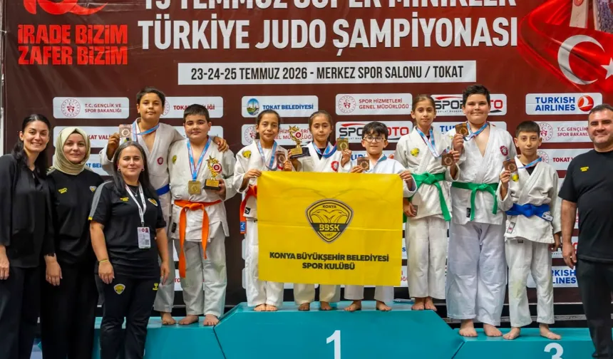 Konya Büyükşehir Belediyesporlu Minik Judoculardan 8 Madalyalık Başarı