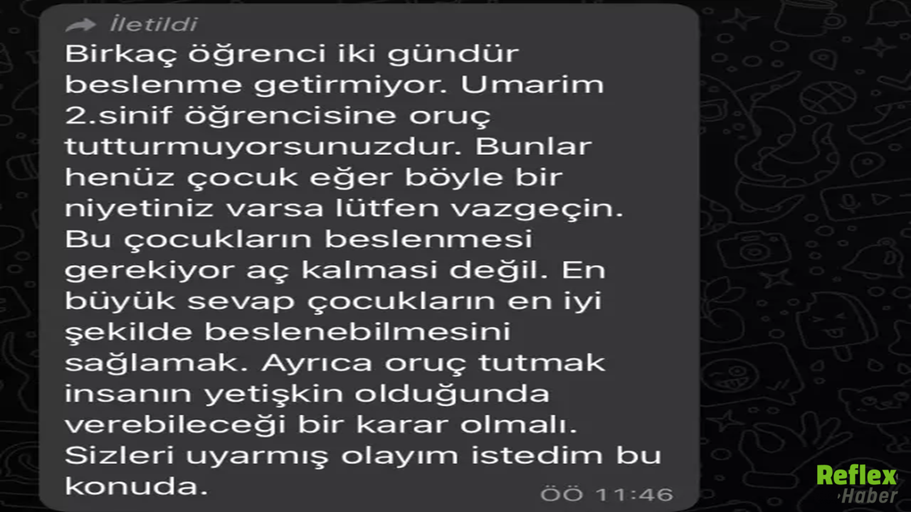 Öğretmenin Oruç Mesajı Sosyal Medyayı İkiye Böldü1