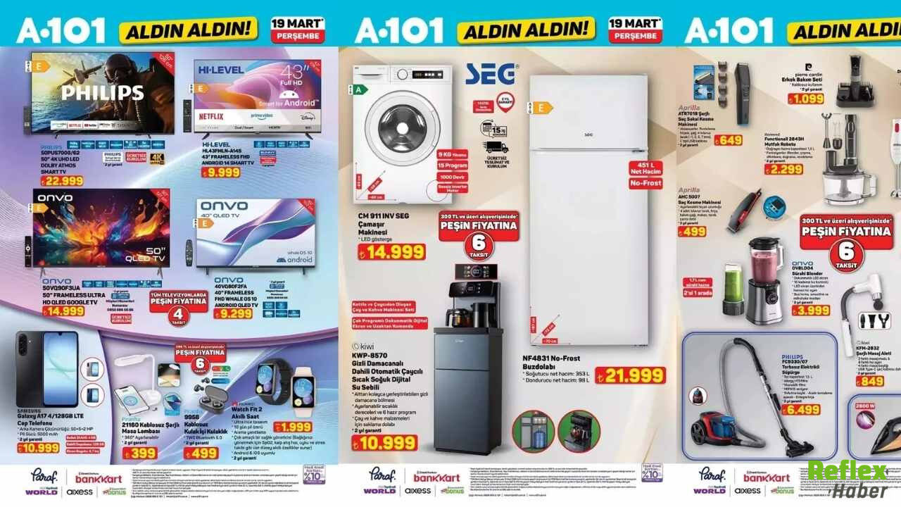 A101 19 Mart Aktüel Listesi