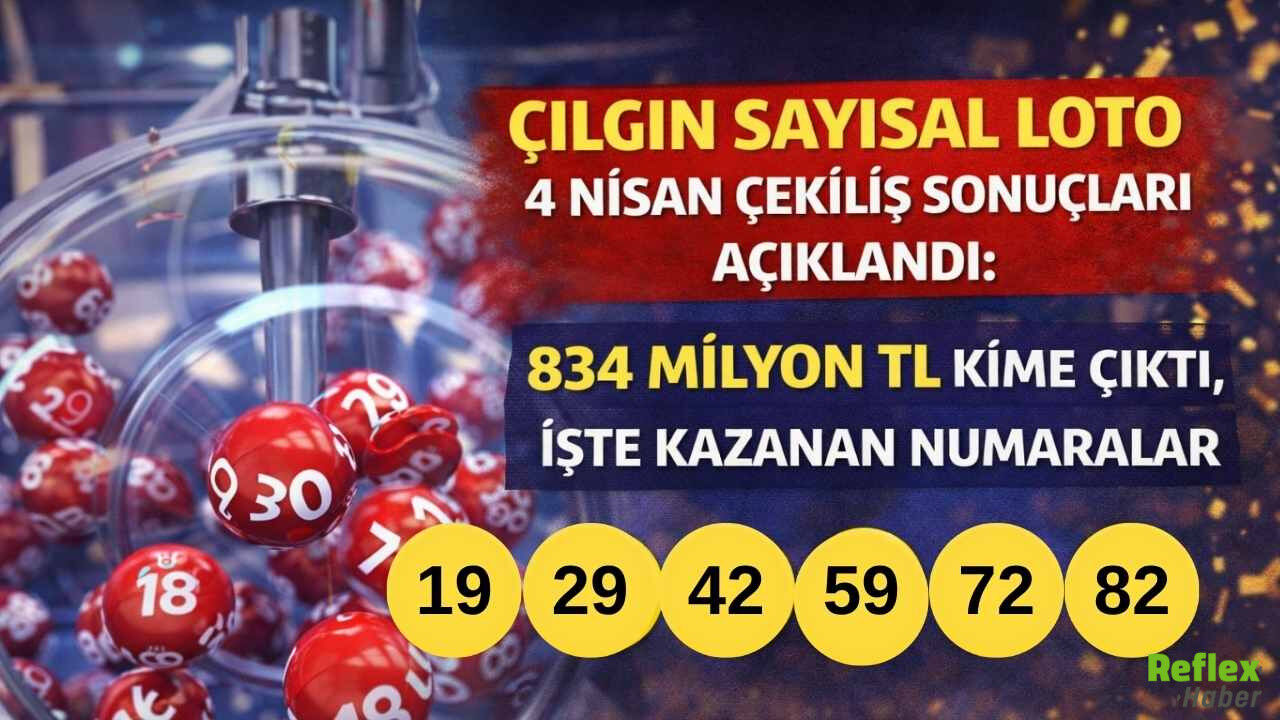 Çılgın Sayısal Loto 4 Nisan Çekiliş Sonuçları Açıklandı