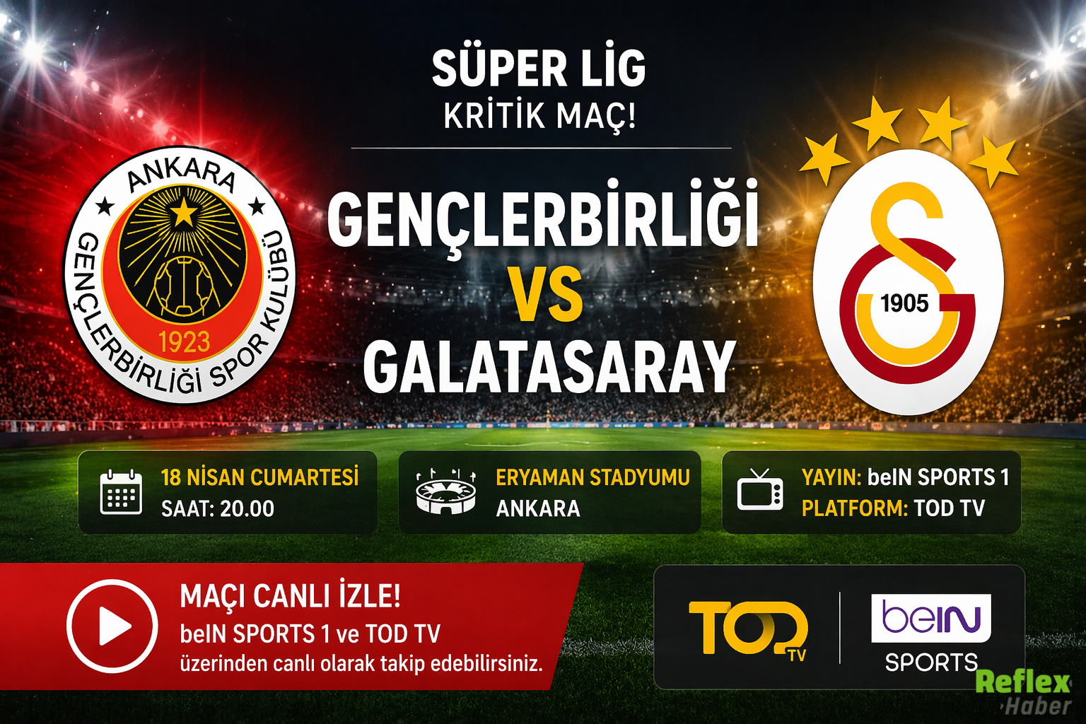 Gençlerbirliği Galatasaray Maçı Canlı İzle 1