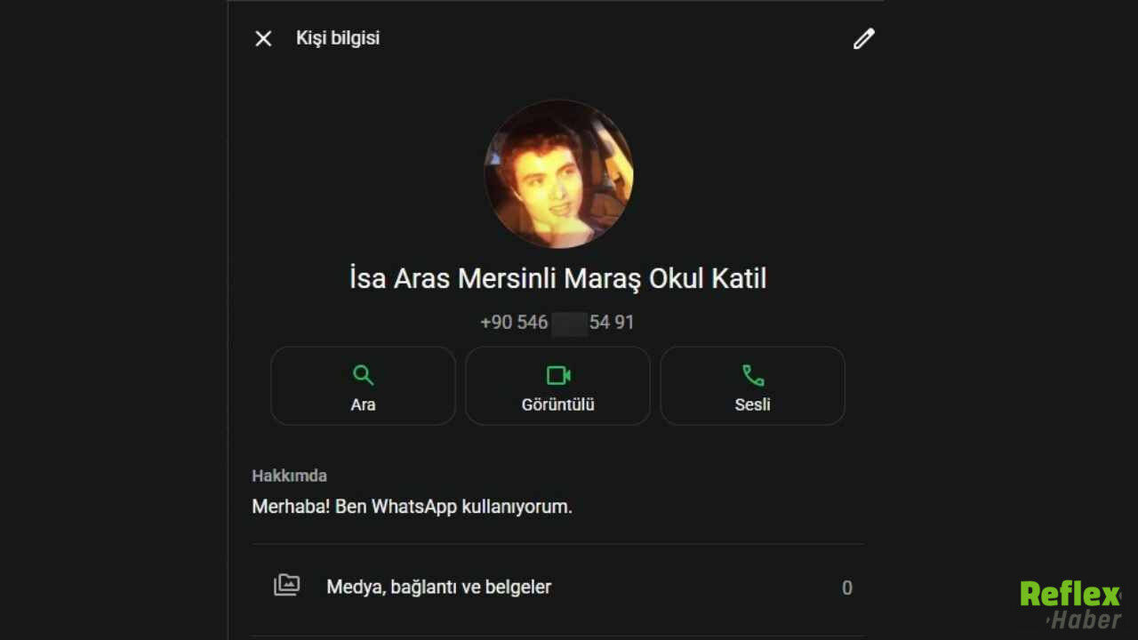 Kahramanmaraş Saldırısında Whatsapp Profil Detayı