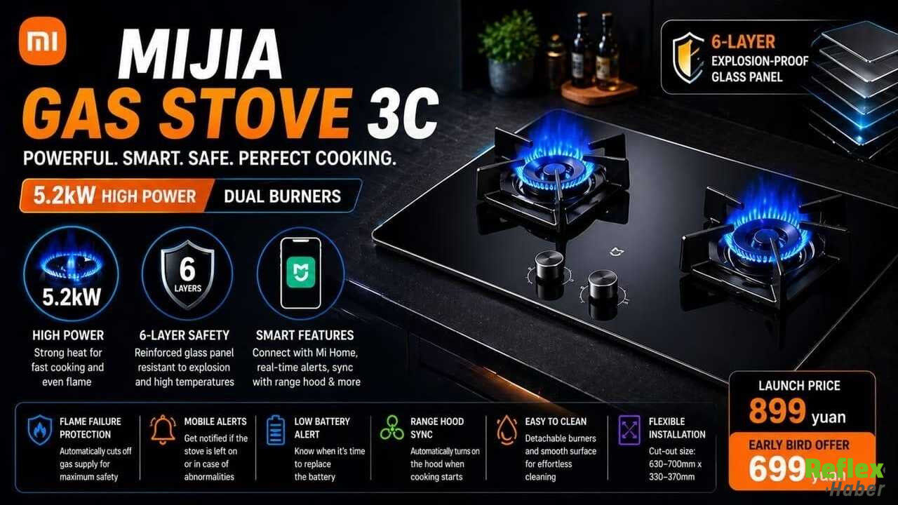 Mijia Gas Stove 3C 5200W Akıllı Gaz Ocağı Tanıtıldı-1