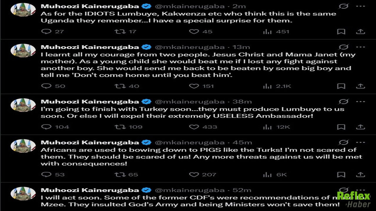 Uganda Genelkurmay Başkanı Muhoozi Kainerugaba’dan Türkiye’ye Yeni Açıklamalar1