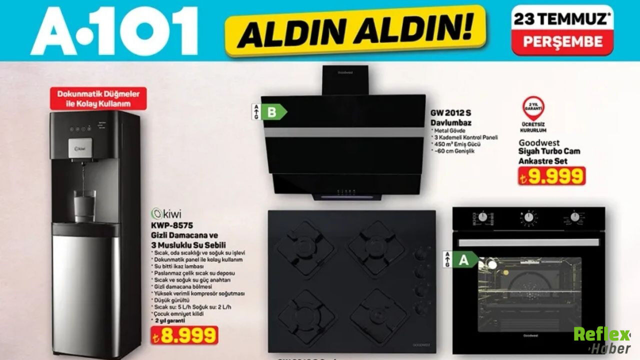 A101 23 Temmuz 2026 Aktüel Ürünler Kataloğu Yayımlandı. Elektronik, Televizyon, Küçük Ev Aletleri, Motosiklet Ve Tekstil Ürünlerinde Dikkat Çeken Indirimler Açıklandı.